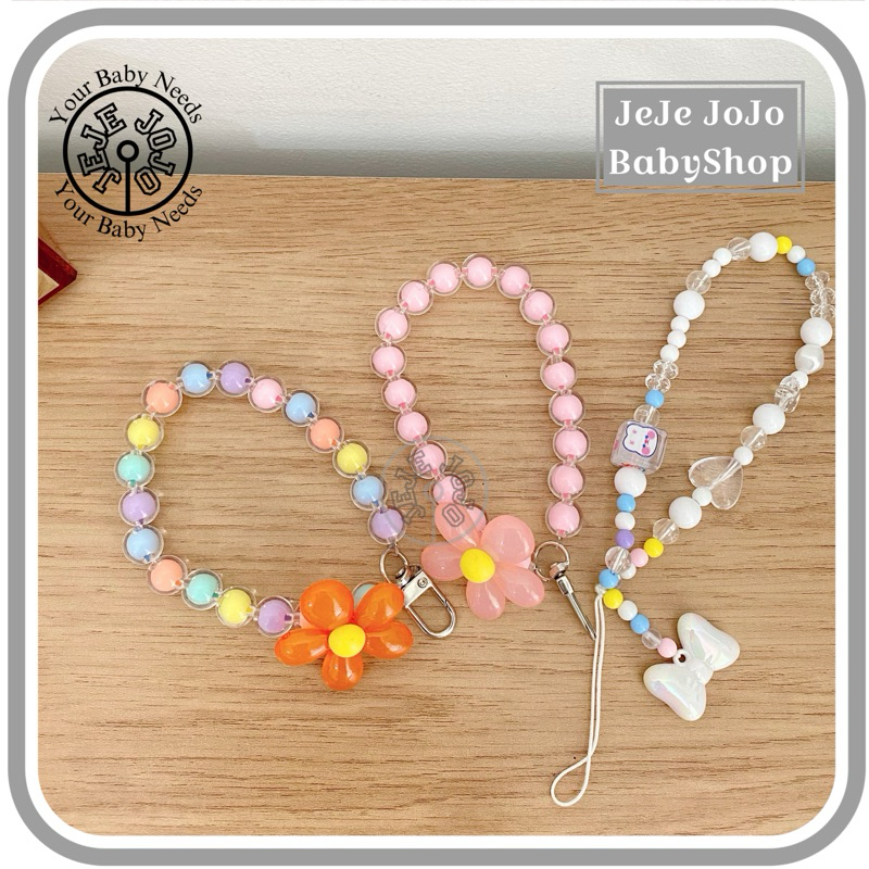 

Phone Straps Gantungan HP manik Blink Blink Korean Daisy - Portable Gantungan Kunci Universal