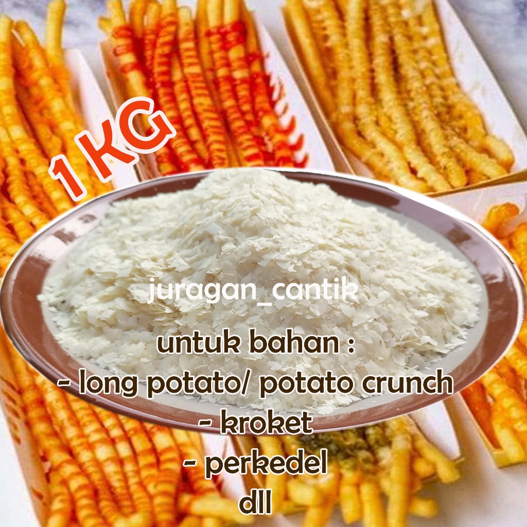 

Tepung Kentang Potato Flakes KASAR Iscon Balaji India Halal Bahan Long Potato Mashed Potato Perkedel dll 1000 gram / 1kg HARGA GROSIR LEBIH MURAH