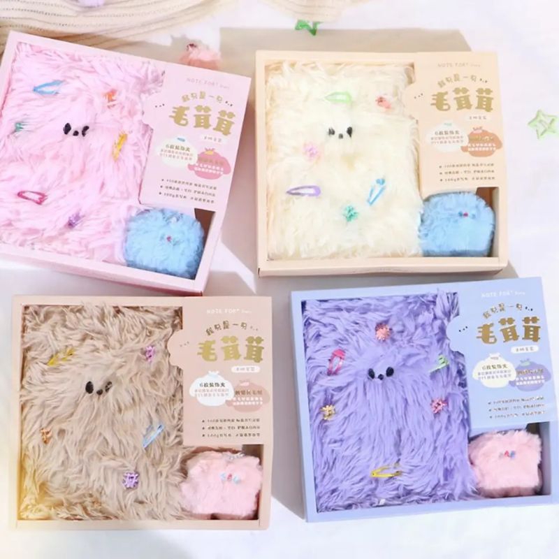 

Fluffy Notebook Journal Buku Tulis Bulu Lucu Unik