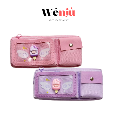 

Tempat Pensi Pulpen Multifungsi Bahan Kain Karakter Lucu Peralatan Sekolah Anak