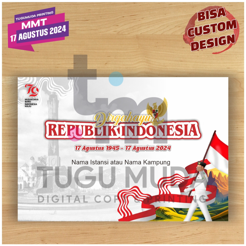 Cetak Spanduk|Banner|MMT - 17AN - HUT RI - INDONESIA MERDEKA