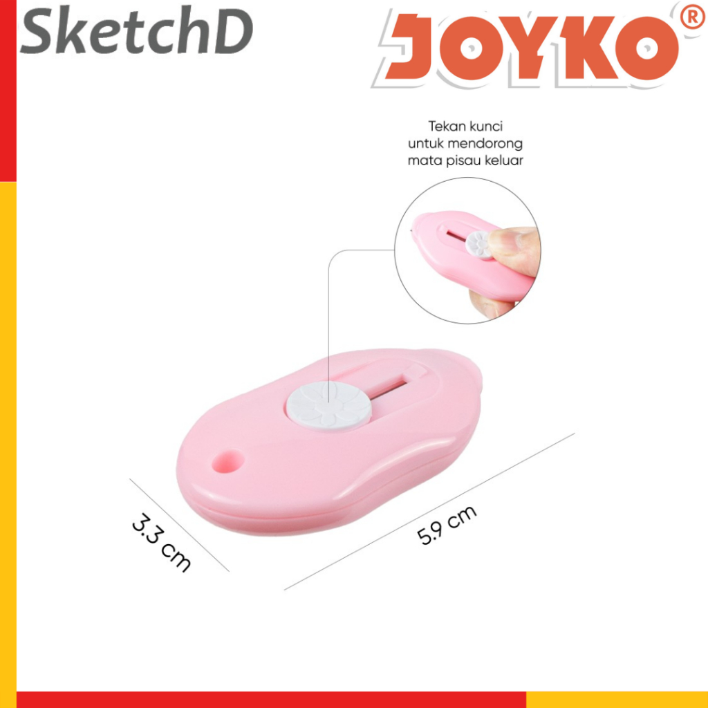 

Pisau Cutter Mini Joyko CU0519 Pocket Size Cutter