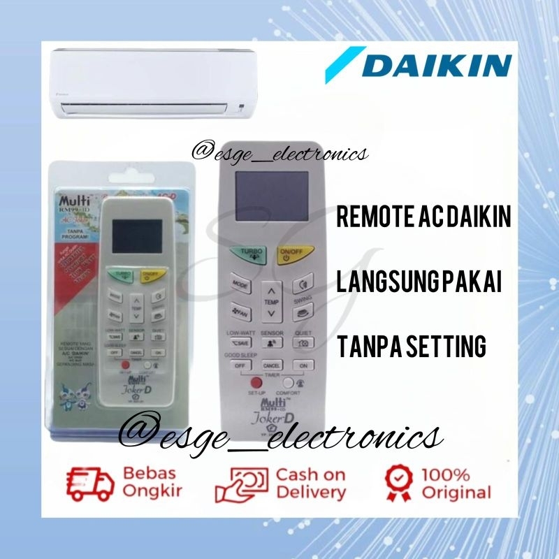 ORIGINAL REMOTE AC DAIKIN REMOTE AC GREE REMOTE AC AUX RIMUT AC DAIKIN REMOT AC REMOT RIMOT AC DAIKI