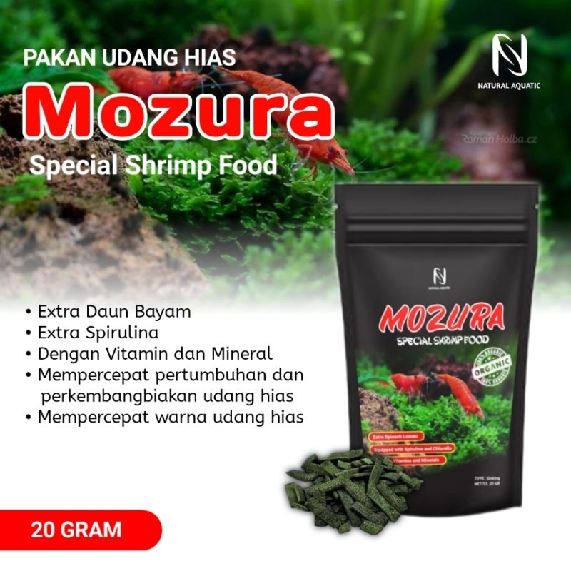 Pakan Udang Hias Mozura - 20 Gram | Pelet Udang Hias