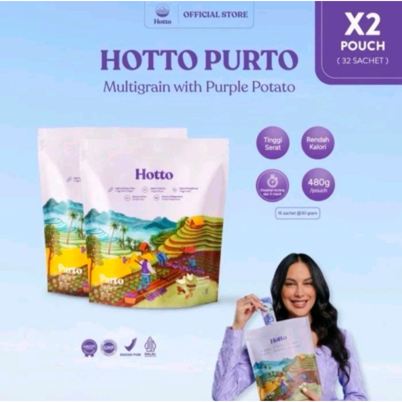 

Bundling Hotto Purto Multigrain with Purple Potato 2 Pouch - 32 Sachet