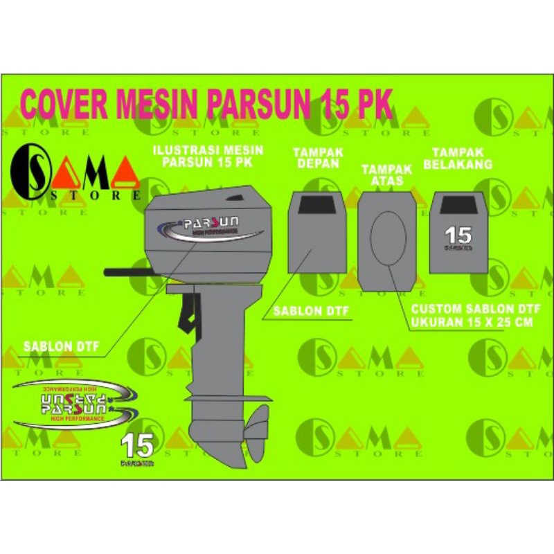 cover mesin PARSUN 15 PK