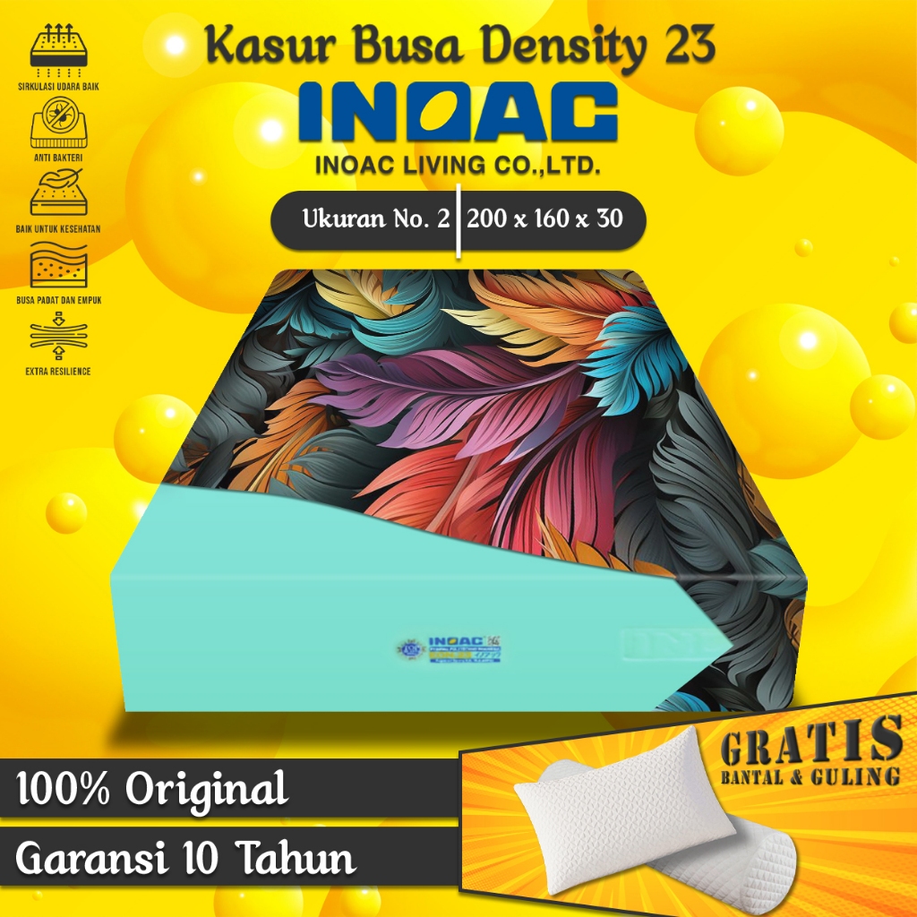 [ 200x160x30 ] Kasur Busa No. 2 INOAC EON Density 23 Garansi 10 Tahun