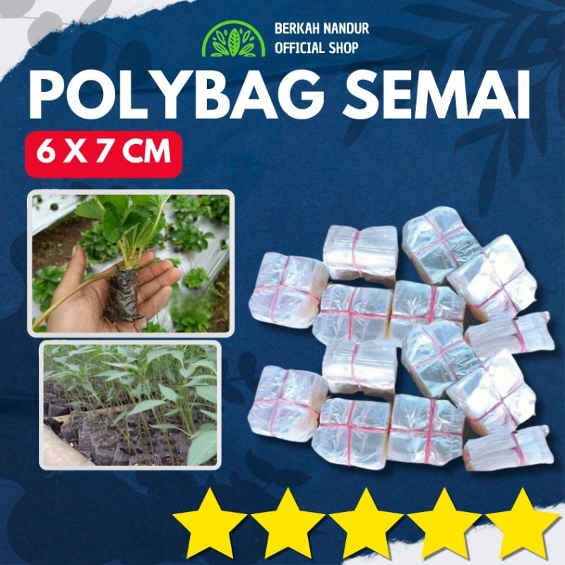 Plastik Polybag Semai 6x7 cm 1000 lembar