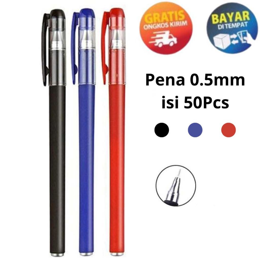 

KP168 - GEL PEN PULPEN GEL TABUNG JARUM PENUH 3 WARNA 0.5MM 50PCS