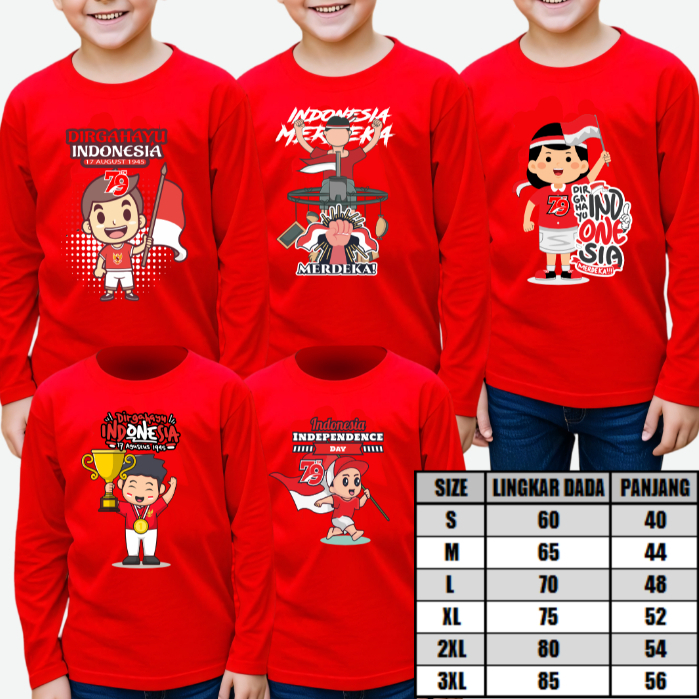 Baju 17 Agustus Anak Tangan Panjang