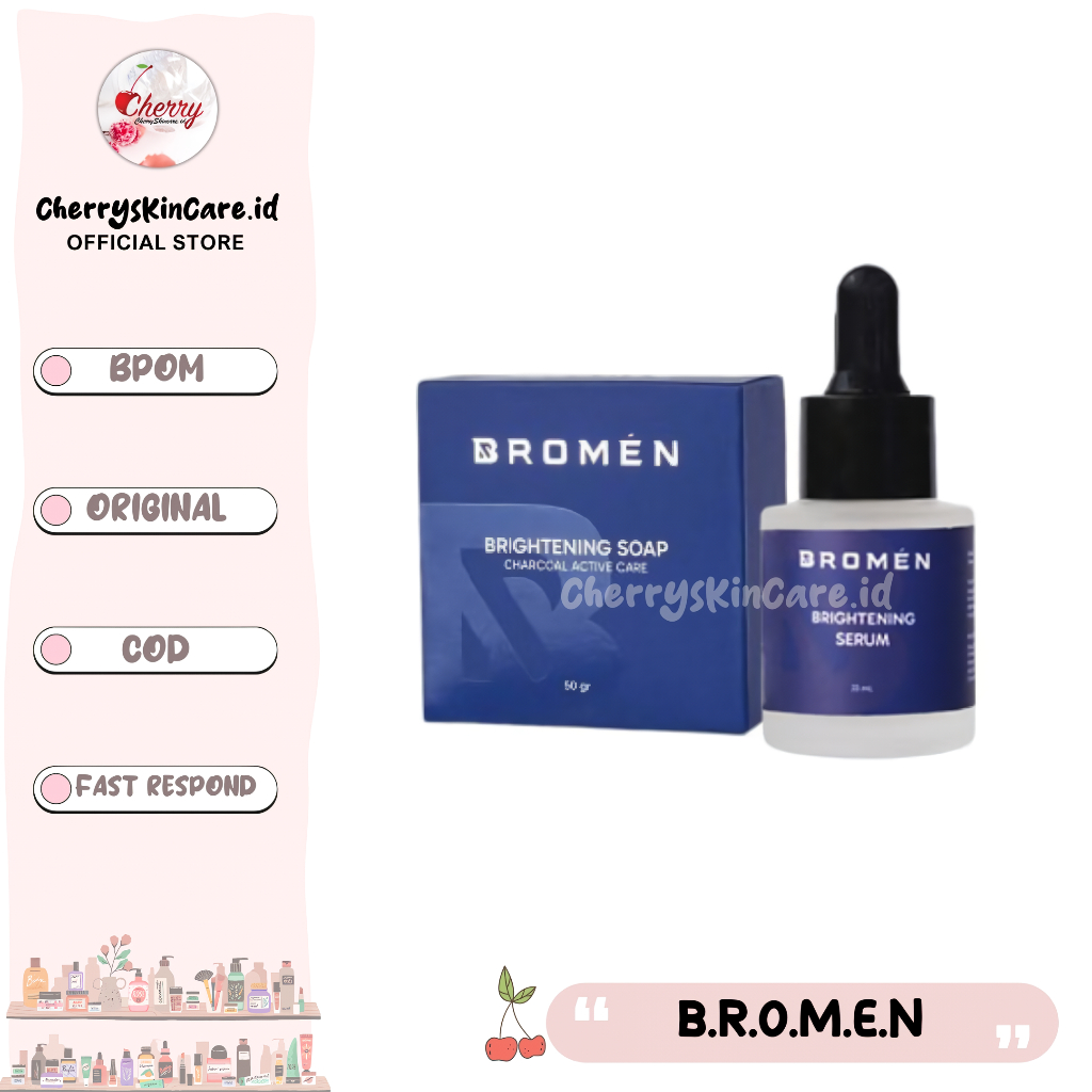 Bromen Brightening Soap - Sabun Cuci Muka Pemutih Pria / Serum Brightening Wajah Pria