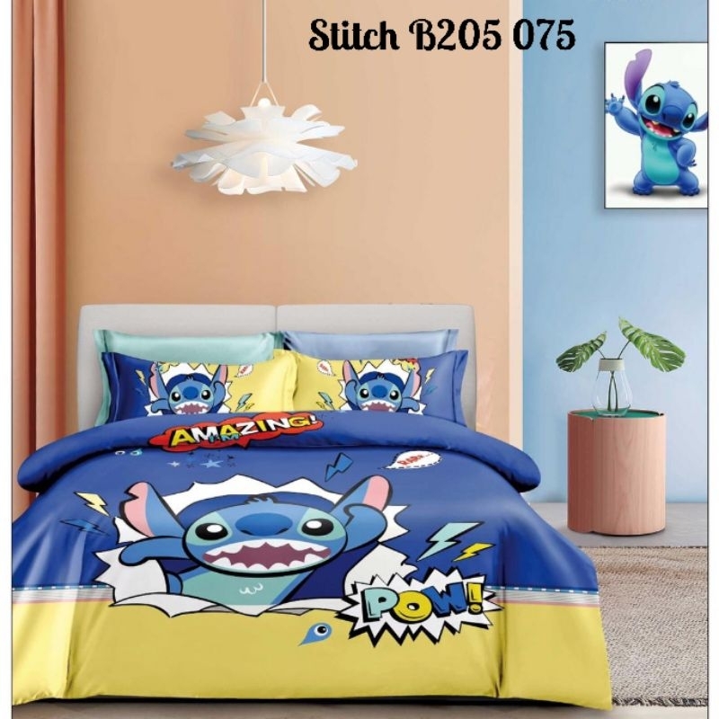 sprei Panel katun jepang motif Karakter Stitch