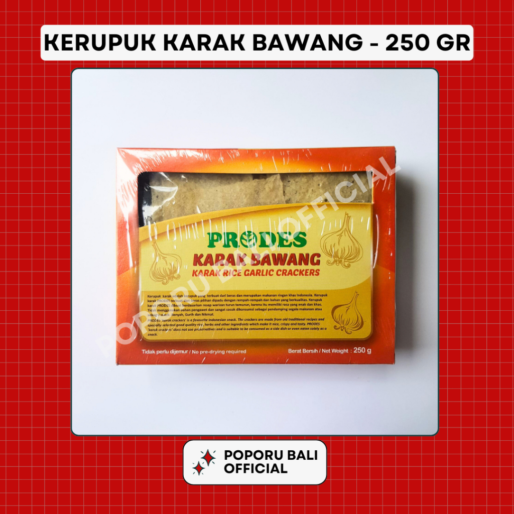 

Kerupuk Karak/Gendar/Beras Bawang - 250G | Kualitas Export Tanpa Pengawet