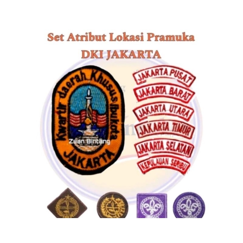 set atribut lokasi Pramuka kwarcab DKI jakarta atribut pramuka