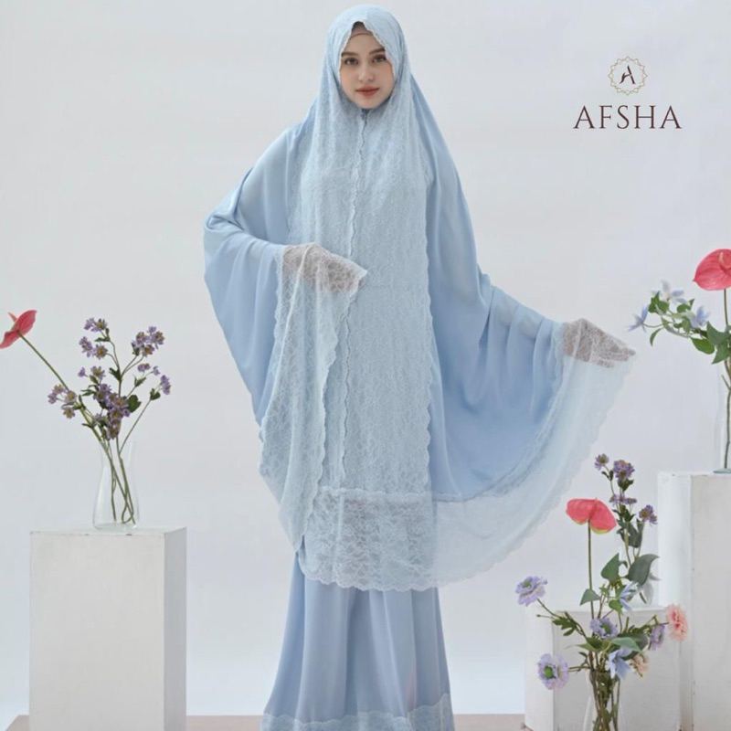 PRELOVED - Mukena Premium Royal AFSHA Silk With Exclusive Pouch