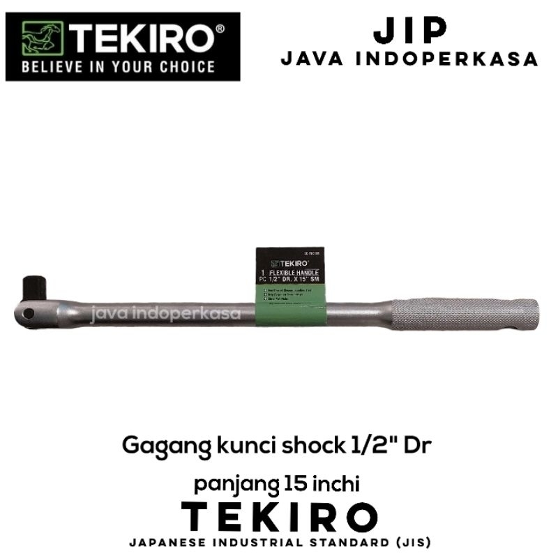 TEKIRO fleksibel handel 1/2" x 15 gagang kunci shock 1/2" Dr panjang 15 inch