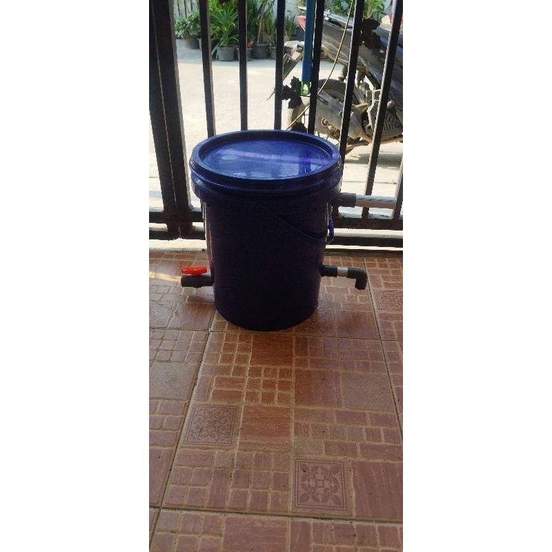 ember bio filter kolam ikan koi nila lele lobster input dari samping