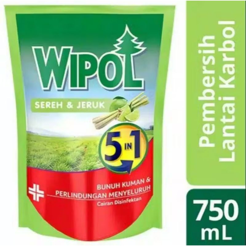 Wipol Sereh dan Jeruk Pembersih Lantai Pouch 750ML