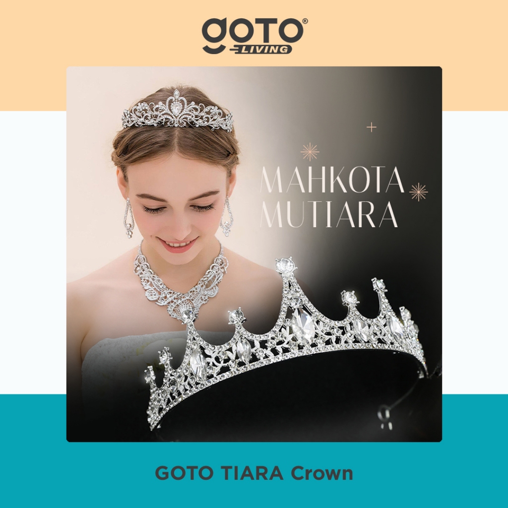 Goto Tiara Crown Bando Mahkota Pengantin Aksesoris Rambut Korea