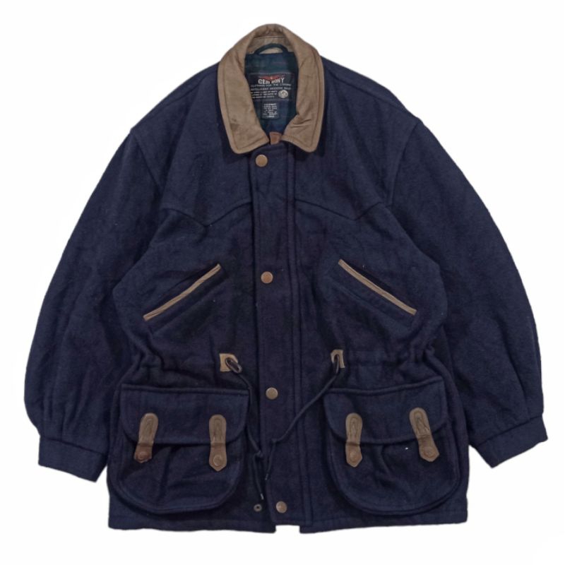 Gembony wool jacket mix leather I nigel Cabourn kapital