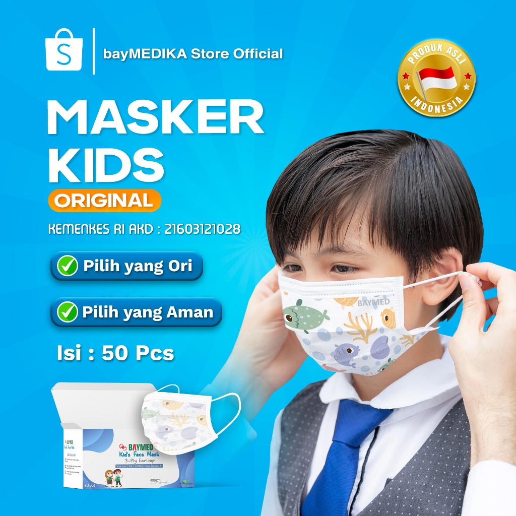 MASKER ANAK Masker Kids BAYMED Kids Original
