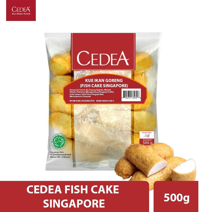 

Cedea Fish Cake Singapore 500g Frozen Fishcake Halal untuk Steamboat Shabu Shabu