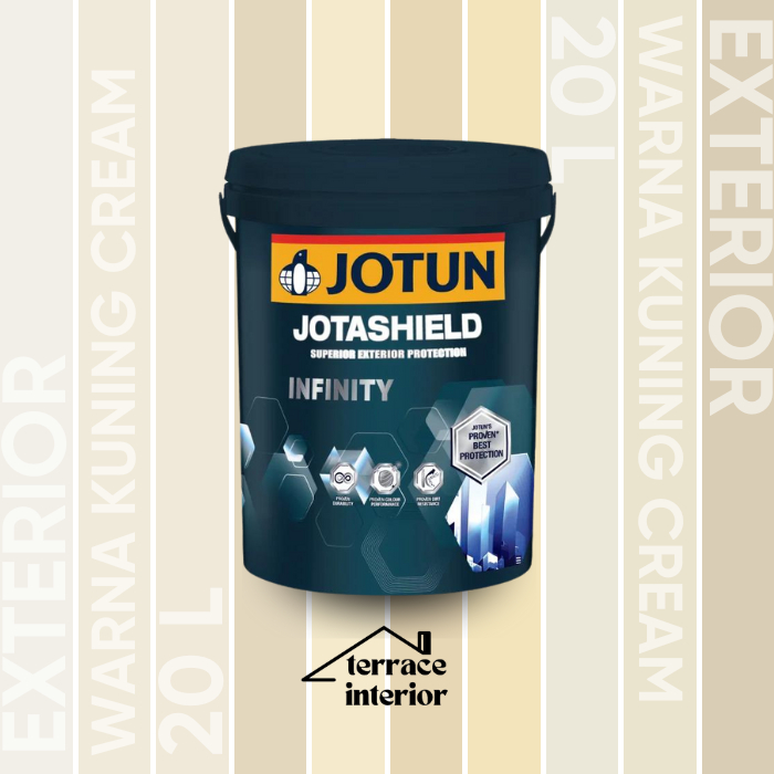 Cat Tembok Exterior Infinity Jotun warna Kuning Cream 20 L