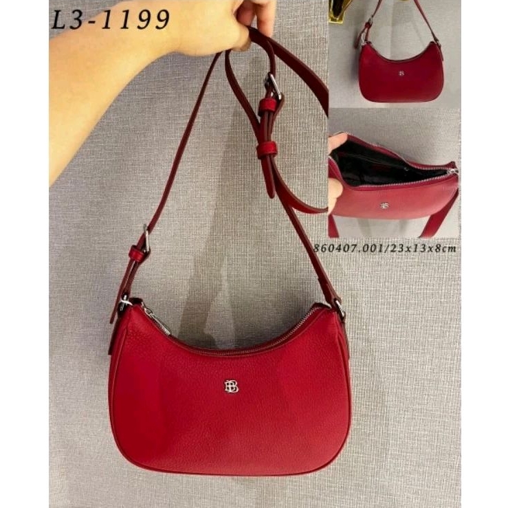 Bonia Original Hobo bag leather small RED