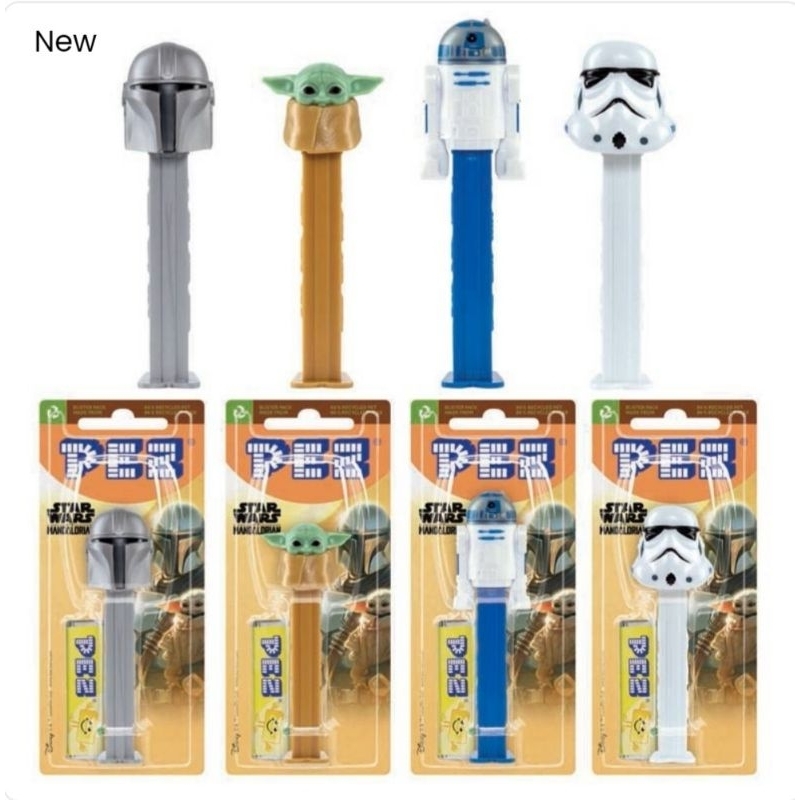 

Original Pez Star Wars Mandolorian Confectionery Candy with Dispenser Permen dengan Wadah Tempat