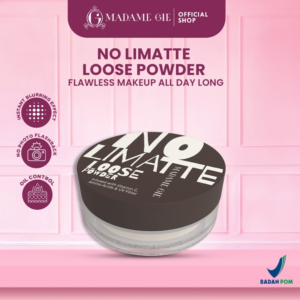 AS Madame Gie Madam No Limatte Loose Powder Soft Matte Finish MadameGie Bedak Tabur