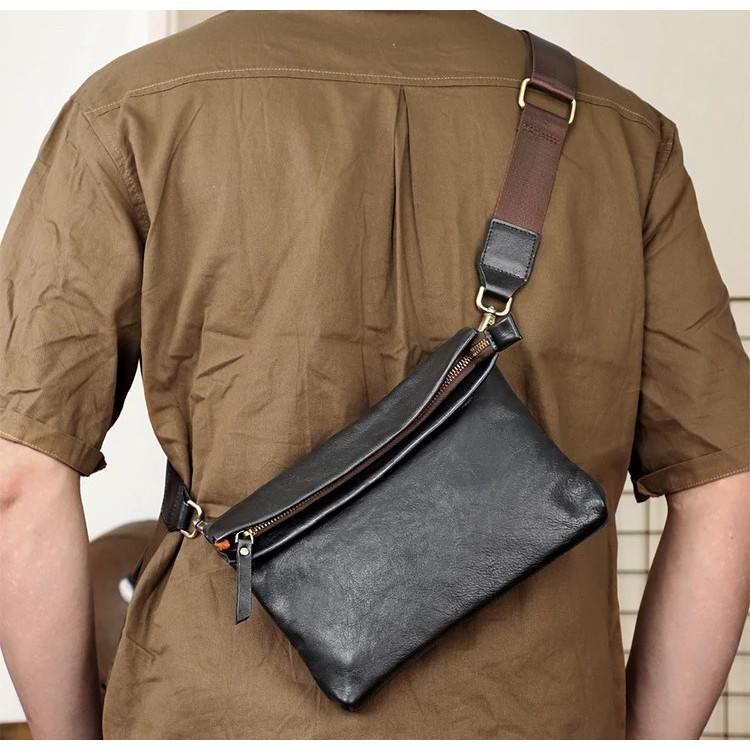 Tas Pria Selempang Bahu Kulit Sapi Asli Garut - Tas Kulit Model Terbaru