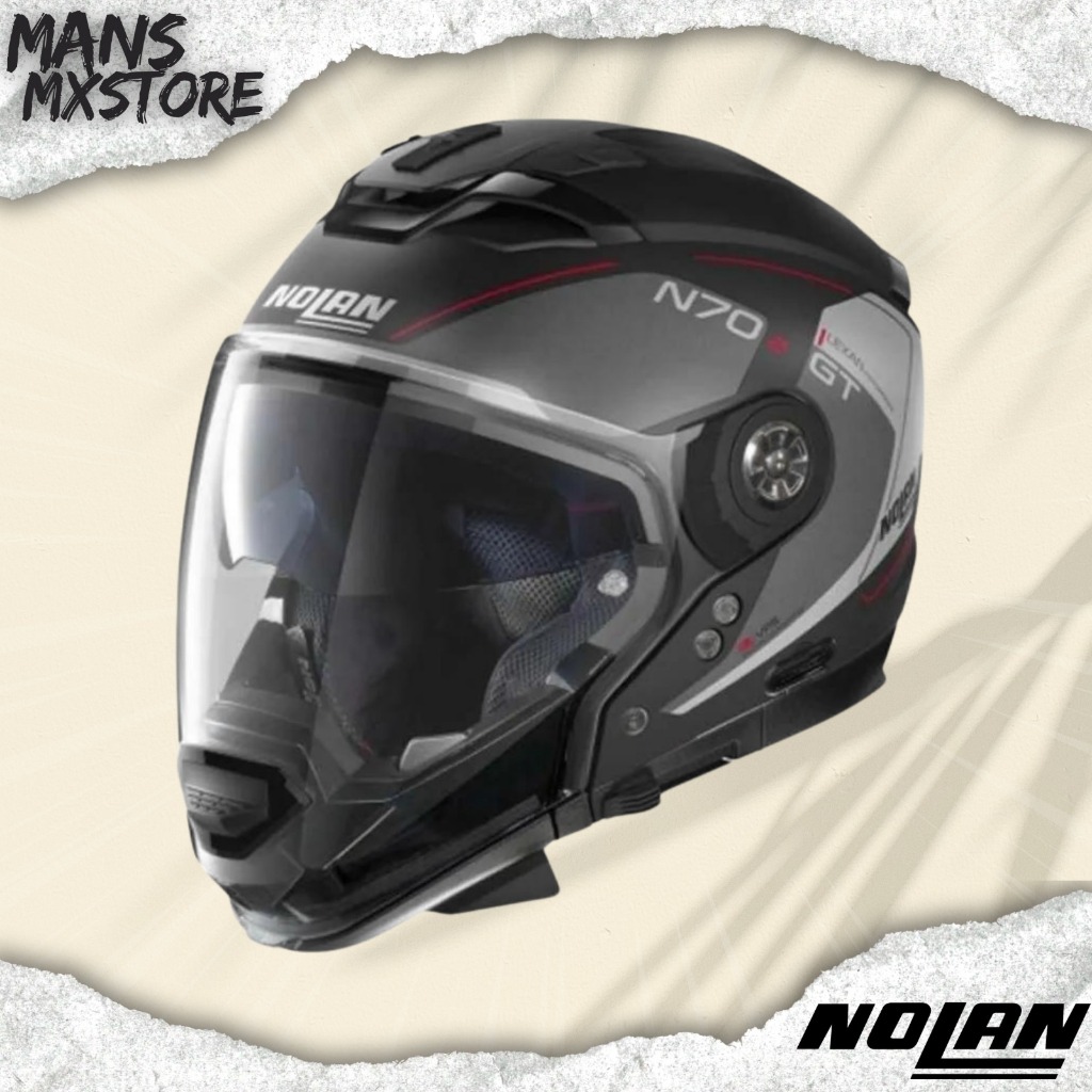 HELM NOLAN N702 GT LAKOTA NCOM 035 FLAT BLACK HELMET NOLAN MODULAR N70-2