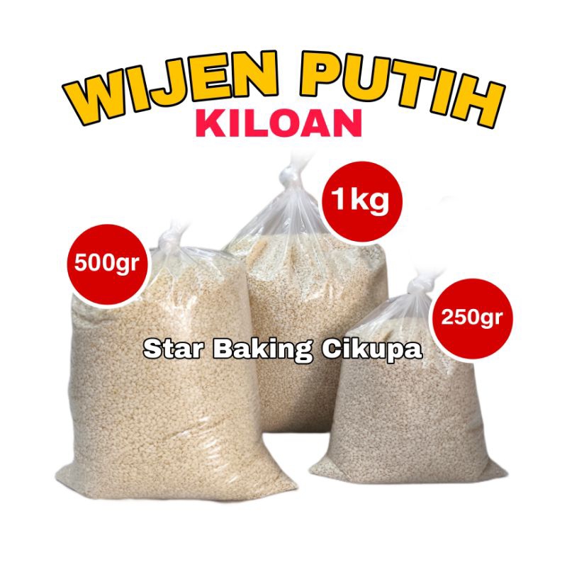 

WIJEN PUTIH WHITE SESAME Biji Wijen 1kg, 500gr, 250gr Murah