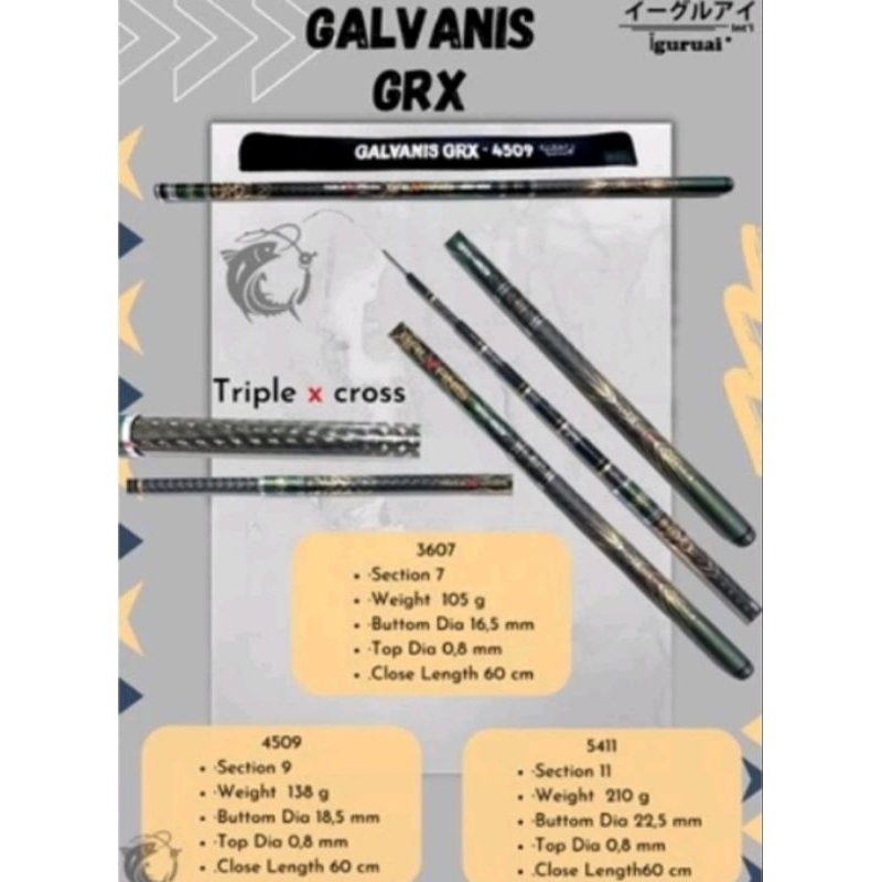 JORAN TEGEK CARBON IGURUAI GALVANIS 450(free packing pipa pvc)