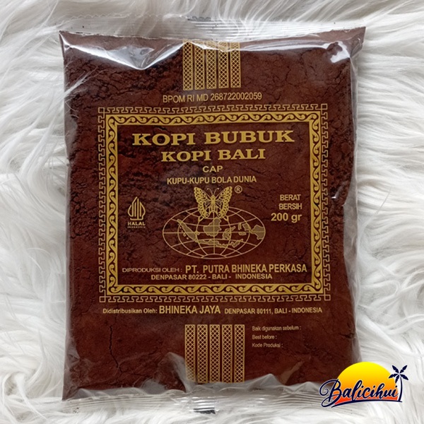 

Kopi Bubuk Bali Cap Kupu Kupu Bola Dunia 200 Gram