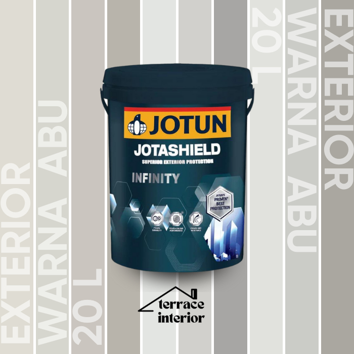 Cat Tembok Exterior Infinity Jotun warna Abu 20 L