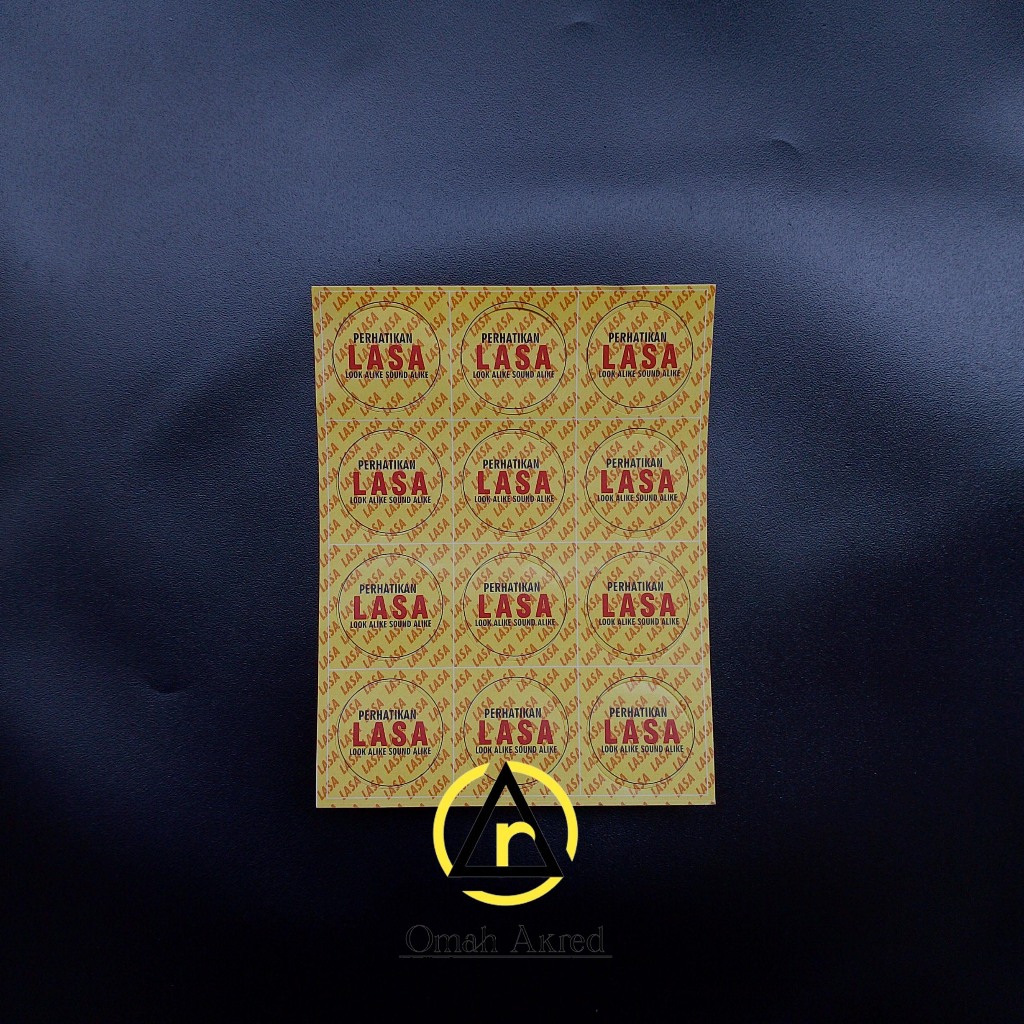 

Stiker Lasa - Stiker Look Alike Sound Alike - Stiker Drugs Color Code - Farmasi