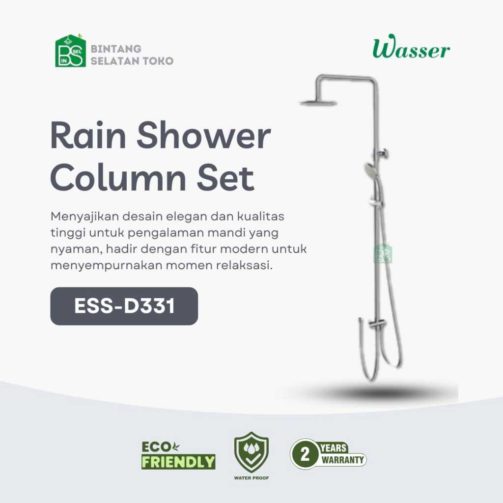 WASSER Rain Shower Column Set ESS-D331 / SHOWER COLUMN SET