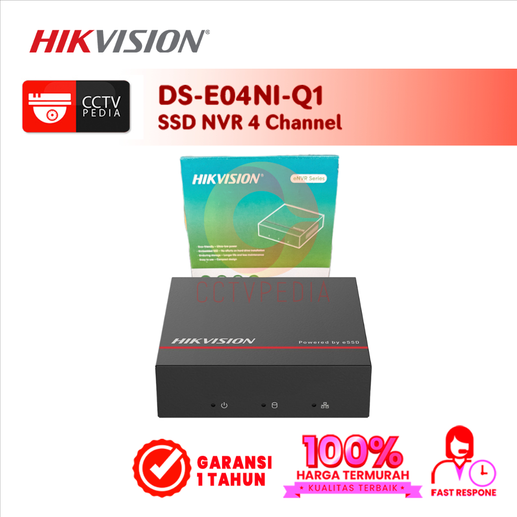 HIKVISION eNVR E04NI-Q1 SSD NVR 4 Channel