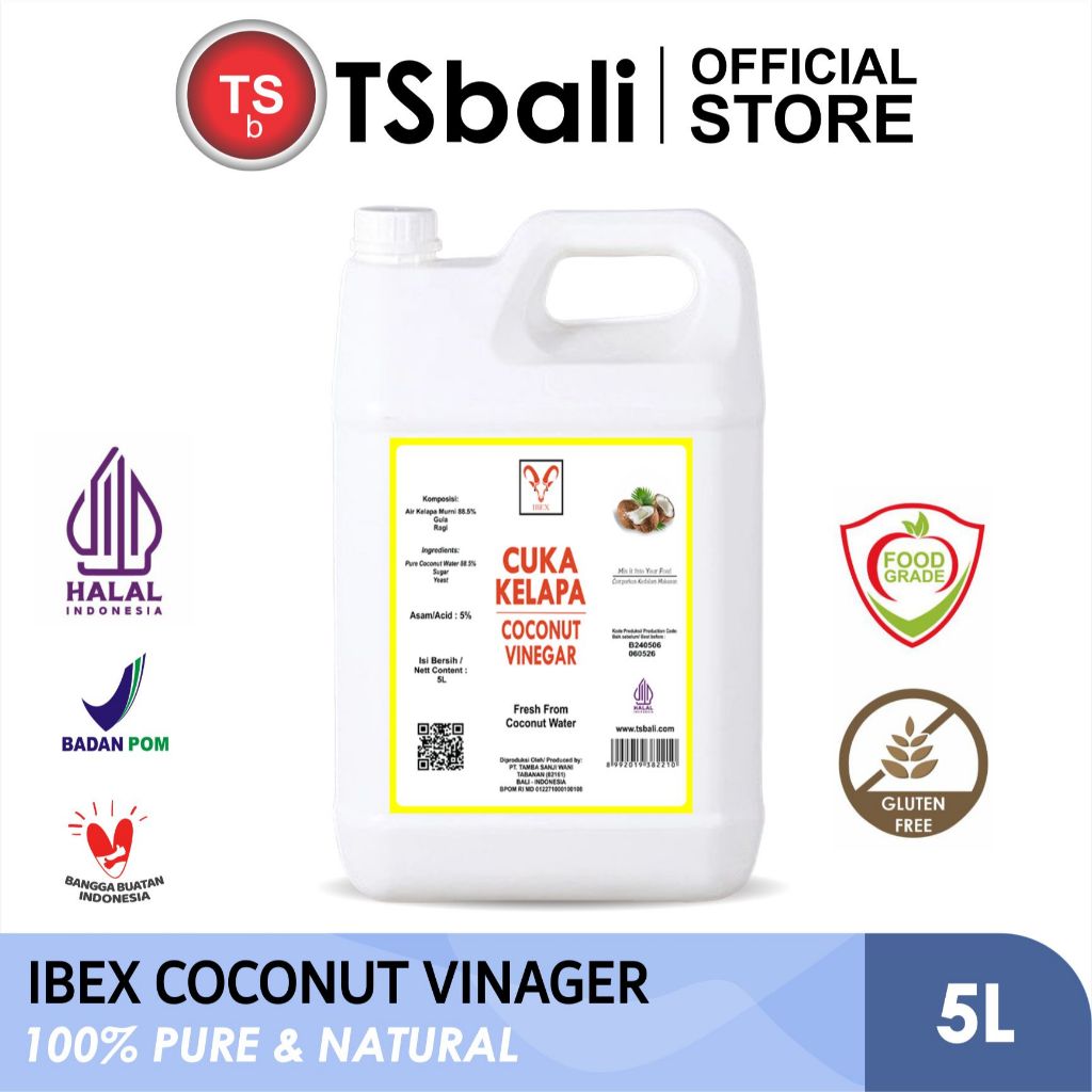 

IBEX Cuka Air Kelapa/Coconut Vinegar/Cuka Nira 5000ml