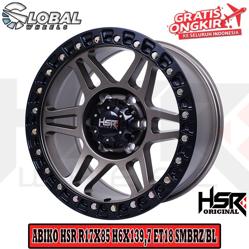 Velg Mobil HSR Abiko Ring 17 Semi Offroad Buat Hilux Pajero Fortuner Panther Touring Triton Terano