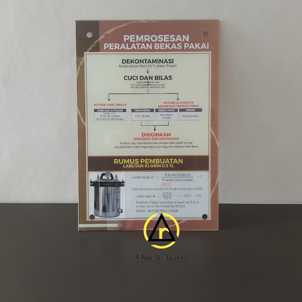 Akrilik Dekontaminasi - Pemrosesan Peralatan Bekas Pakai - Kesehatan