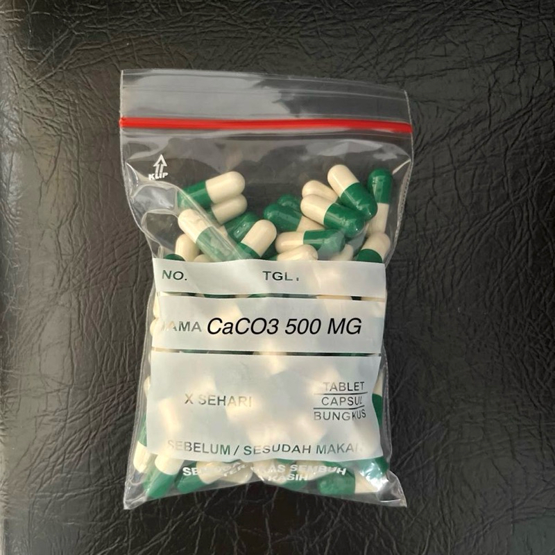 Calcium Carbonate CACO3 500mg Kalsium Karbonat