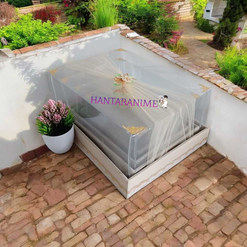 Feraristore Box Kotak Seserahan Pernikahan Satu Set Isi 4 Kotak Hantaran Mahar Perhiasan Tempat