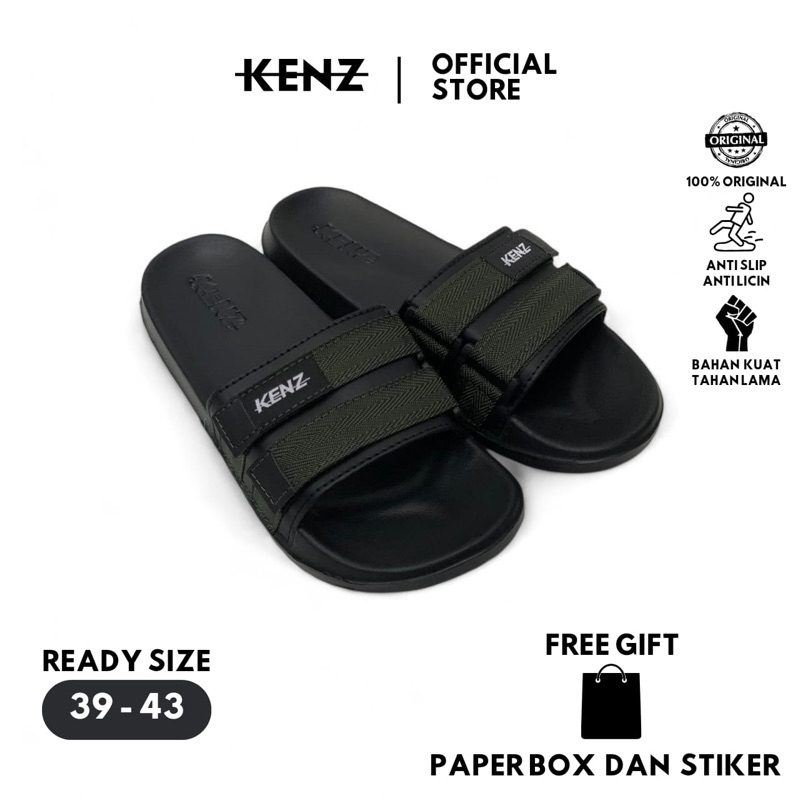 KENZ SLIDE ON ORIGINAL KENZ ORIGINAL 100% Sandal Slide Pria Wanita Sendal Slop Flip Flop | Sandal Mo