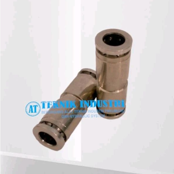 Fiting Sambungan Selang Angin 12MM Push In Besi