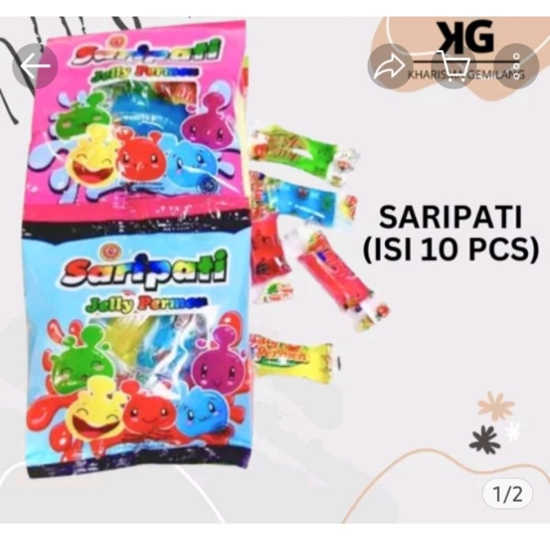 

SARIPATI 25Grm (1 Renceng isi 10 pcs jely permen SARIPATI Enceran 500 Manis murah