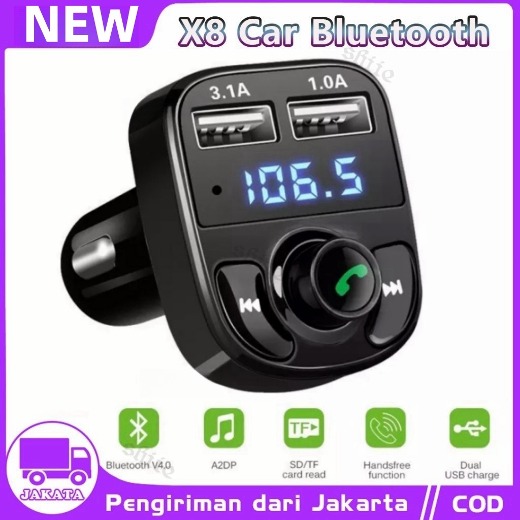 EZPZ FM Transmitter Bluetooth Modulator Mobil Car Charger Dual Charger Mobil FM Modulator Bluetooth 