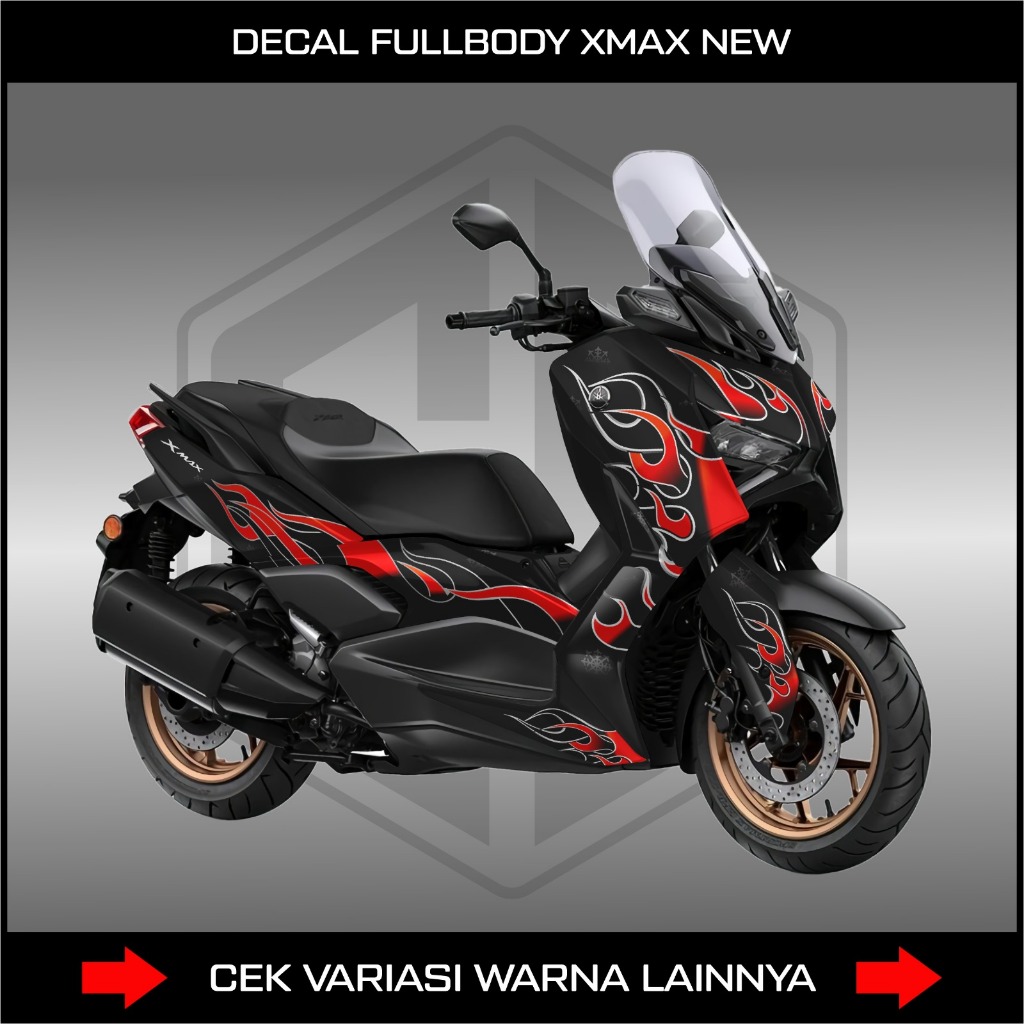 STIKER FULL BODY MOTOR XMAX 250 NEW / STICKER DECAL XMAX NEW CONNECTED