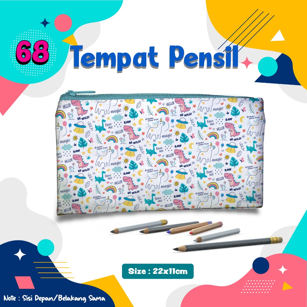 

Pencil Case motif unicorn 068Animal Cute Tempat Pensil Kostak Kotak wadah Pouch dompet